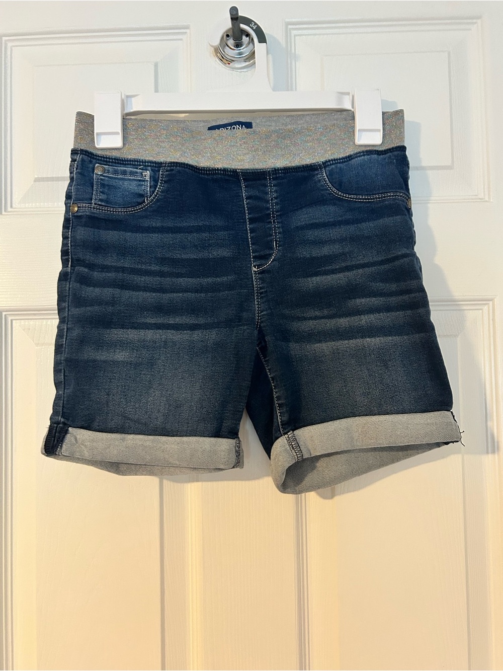 Arizona Jean Company Dark Blue Roll-Cuff Kids Denim Shorts